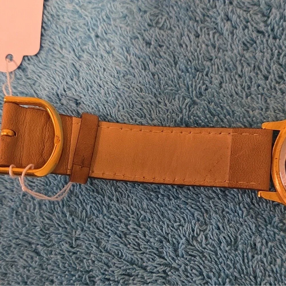 Camrose & Kross Teri Byk Women's Quartz Dress Watch Crystal Bezel Brown Leather